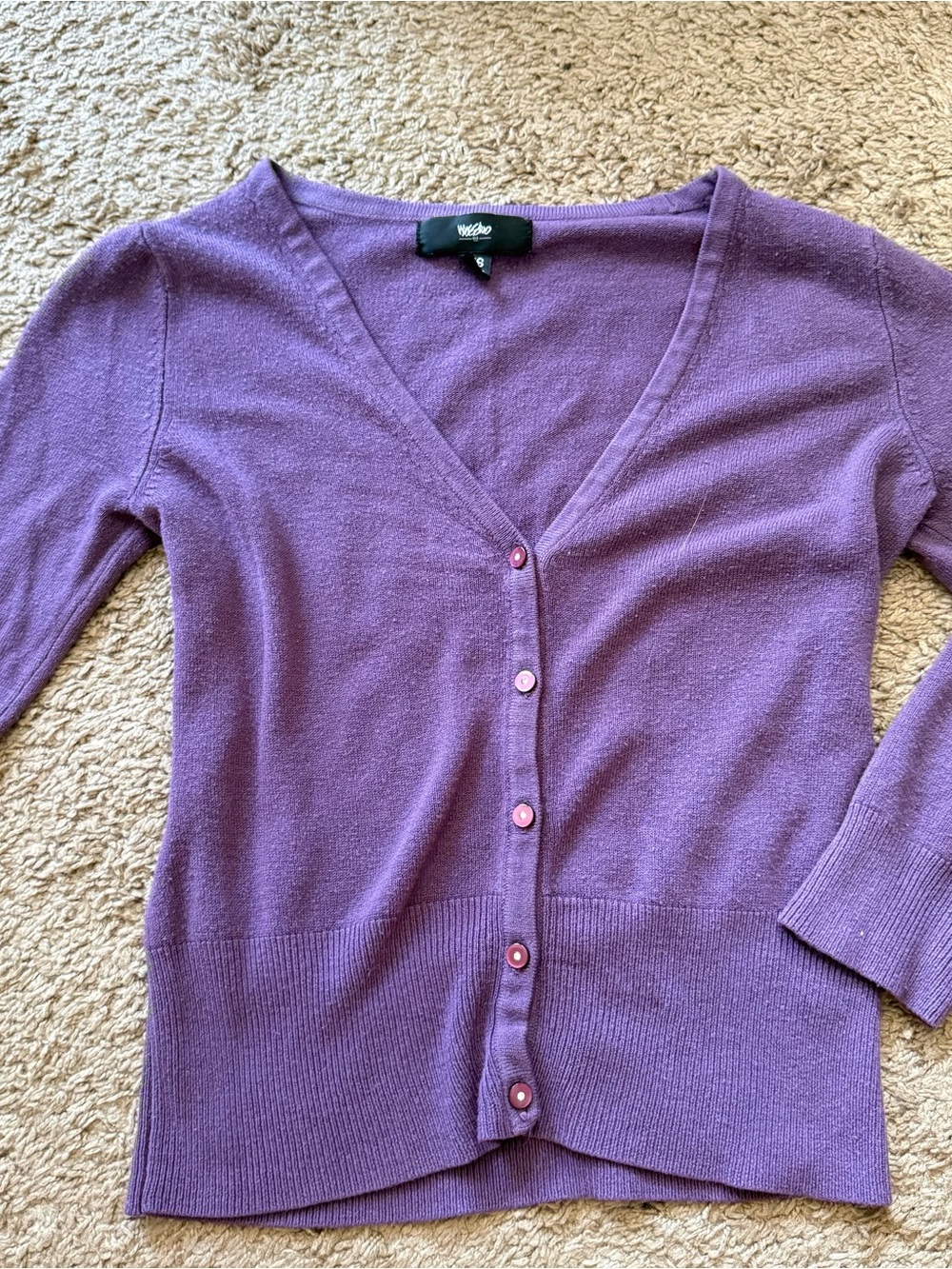 Women’s XS Mossimo Purple Button Up Cardigan Sweater Never Worn